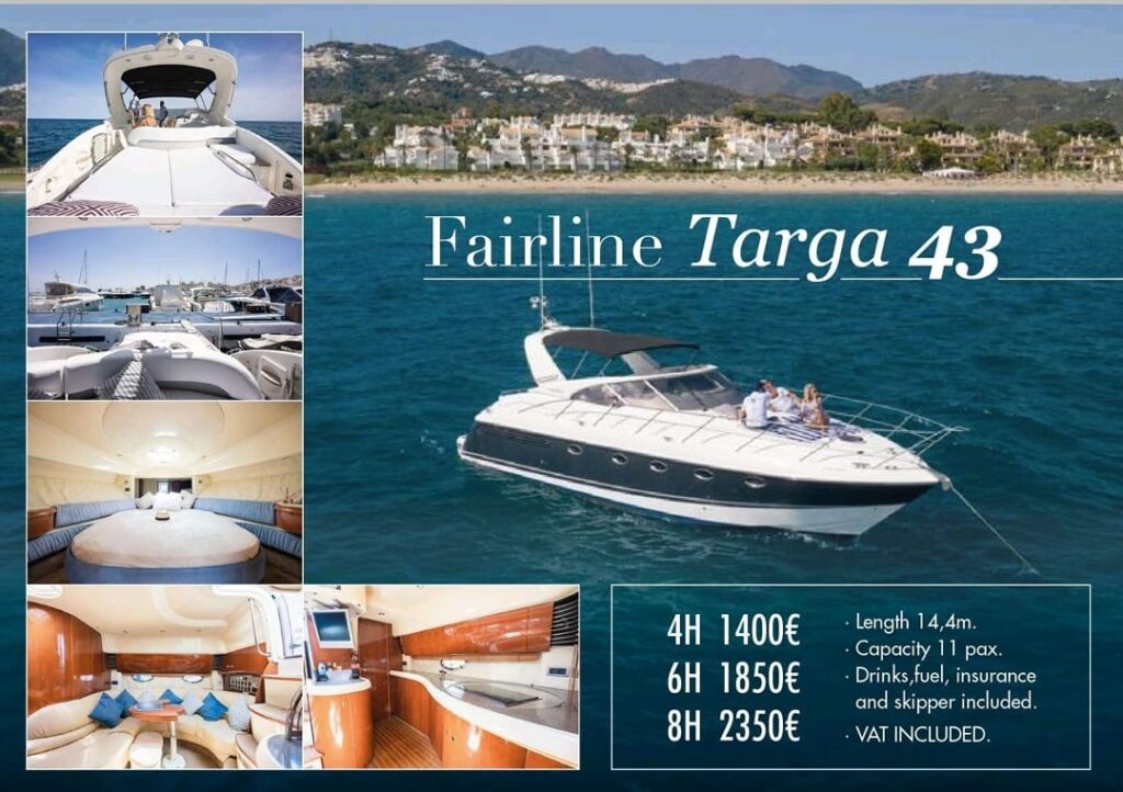 Fairline Targa 43 - Alquiler Barcos Marbella