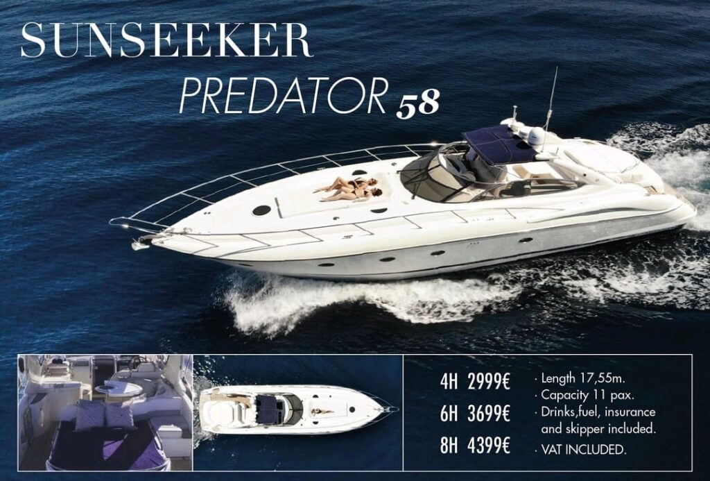 Sunseeker Predator 58 - Yacht Charter Marbella