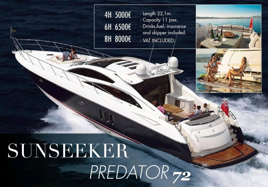 Sunseeker Predator 52 - Alquiler Barcos Marbella