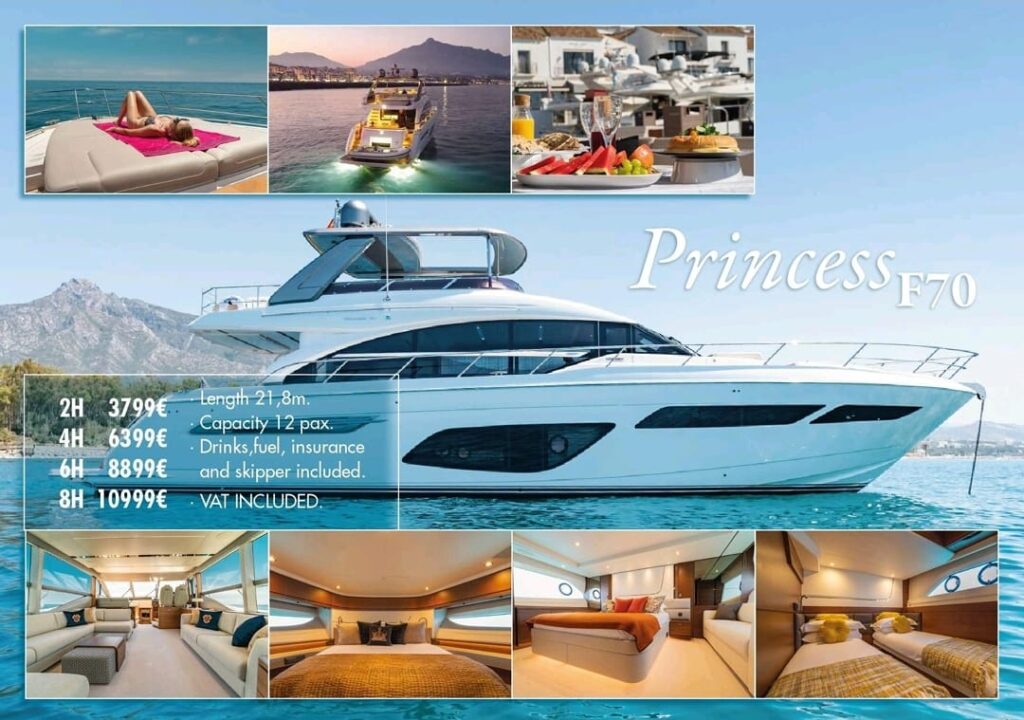 Princess F70 - Yacht Charter Marbella